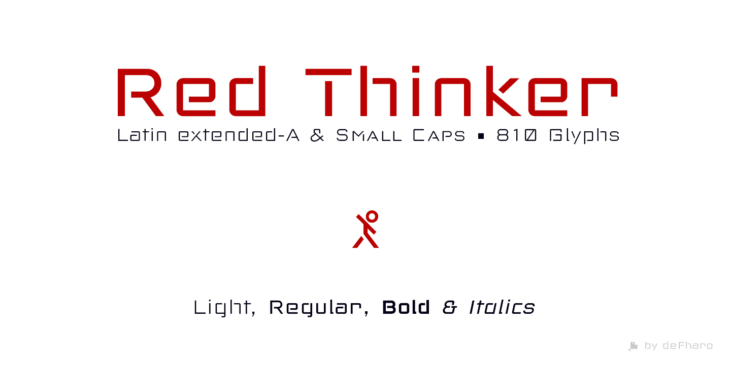 Beispiel einer Red Thinker-Schriftart